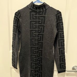 Monogram Metallic Jacquard Long Sleeve Minidress
BALMAIN